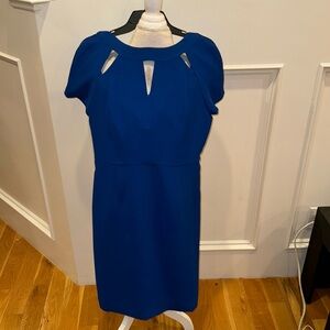 Royal blue dress with unique neckline size 10